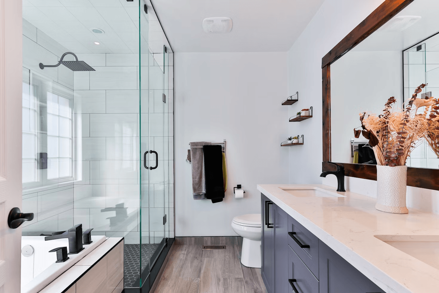 Newly remodeled bathroom featuring modern fixtures
